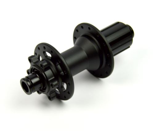 Zadní Boost náboj JAVAX M221B, Disc 6-děr, 28 děr, J-Bend, černý mat, s logem, různé varianty
