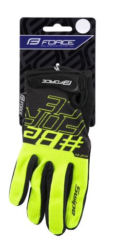 Rukavice Force MTB Swipe letní, černo-fluo, XXL