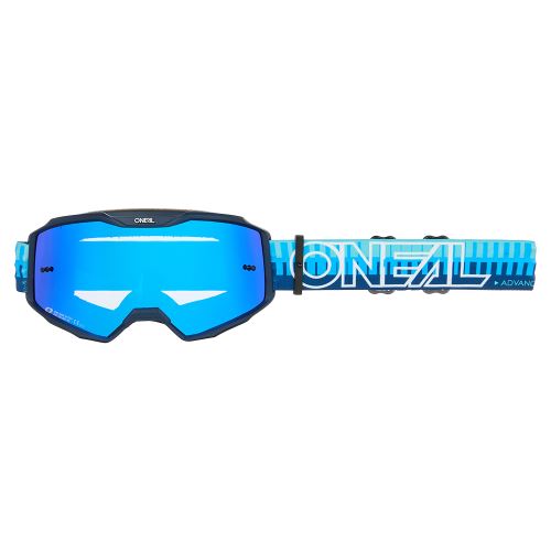 Brýle O’Neal B-10 STRIPED MX/MTB – blue/blue, radium blue sklo
