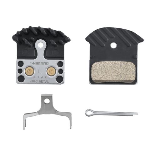Brzdové destičky Shimano J04C-MF kov+chladič MTB 2-pístové