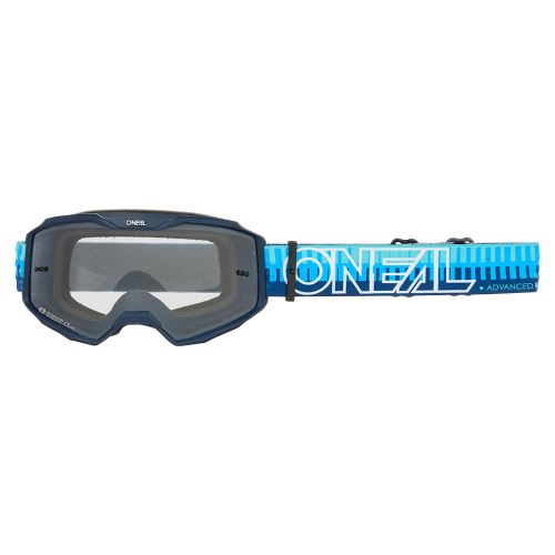 Brýle O’Neal B-10 STRIPED MX/MTB – blue/blue, čiré sklo