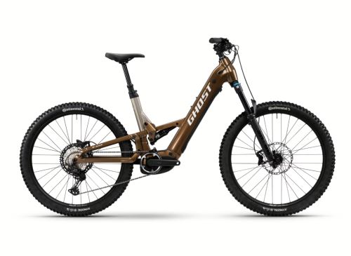 Celoodpružené elektrokolo GHOST E-ASX Advanced Low Brown Bear/Stone Glossy