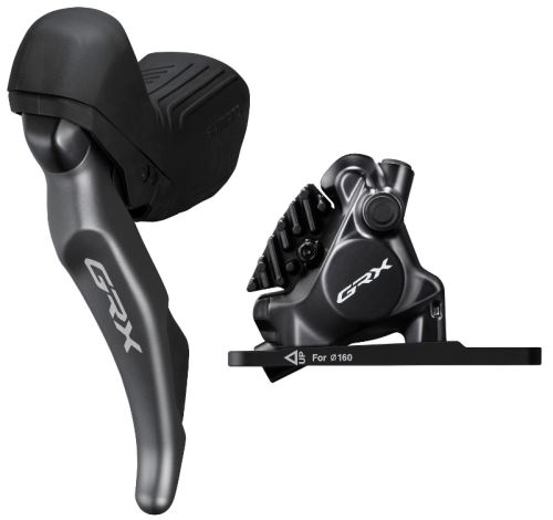 Brzdový set Shimano GRX BR-RX820 + ST-RX820, FLAT MOUNT, polymerové destičky s chladičem, SMBH90