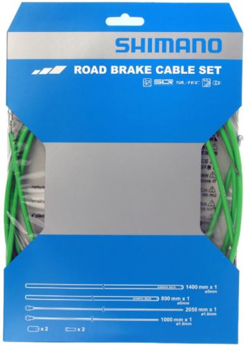 Sada brzdových lanek a bowdenů Shimano - silnice 1,6 mm x 1000 mm/2050 mm SIL-TEC 800/1400 mm - různé barvy
