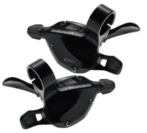 Řadící páčky SRAM X-5 , 3x9rychl., pár, černé