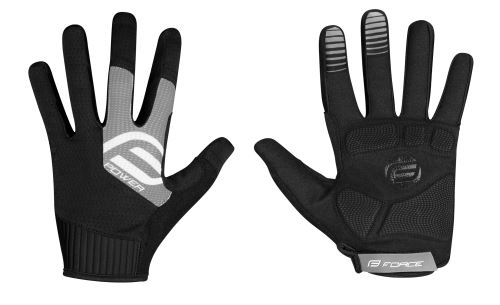 Rukavice Force MTB Power, černo-šedé, S