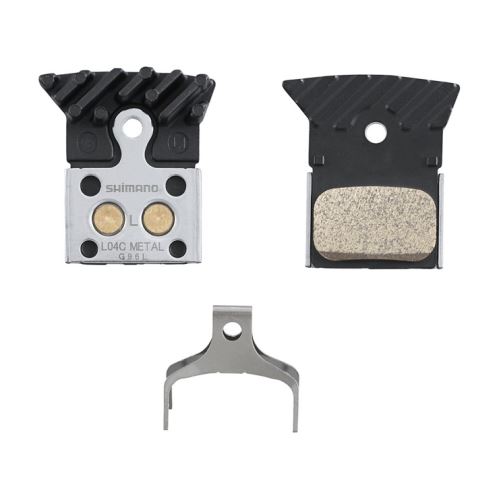Brzdové destičky Shimano L04C-MF kov+chladič Flat mount