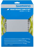 Sada brzdových lanek a bowdenů Shimano - silnice 1,6 mm x 1000 mm/2050 mm SIL-TEC 800/1400 mm žlutá