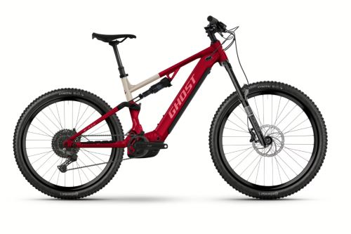 Celoodpružené elektrokolo GHOST E-ASX Essential Rebel Red/Pebble Glossy