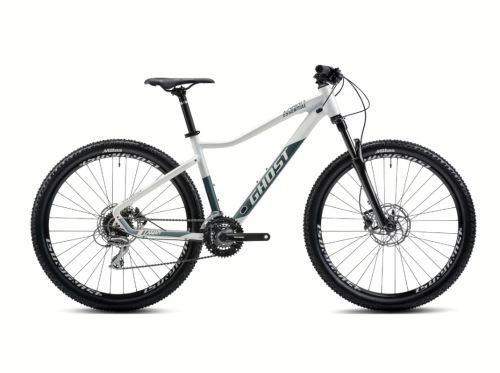 Dámské horské kolo GHOST Lanao Essential 27.5 Pearl White/Green Bay Metallic