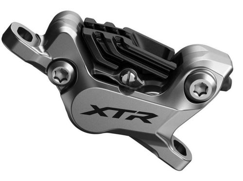 Brzdový třmen Shimano XTR BR-M9120 pro kotouče, přední nebo zadní, post mount, polymer N03A + chladič, bez adaptéru