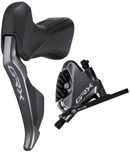 Brzdový set Shimano GRX Di2 BR-RX815 + ST-RX815 (J-Kit), Flat Mount, polymerové destičky s chladičem, SMB