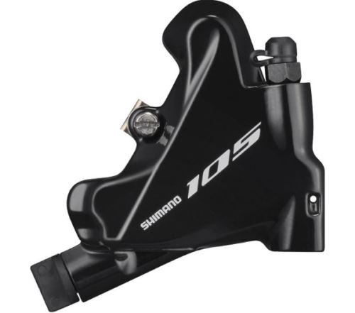 Brzdový třmen Shimano 105 BR-R7070 kotouč, Flat Mount, polymer L02A + chladič, černý