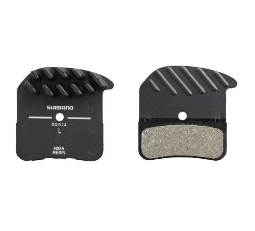 Brzdové destičky Shimano H03A-RF polymer+chladič MTB 4-pístové