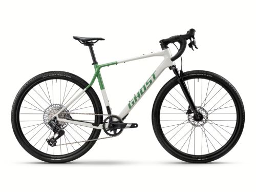 Gravel kolo GHOST Asket CF Full Party Silver Stone/Madow Green Glossy