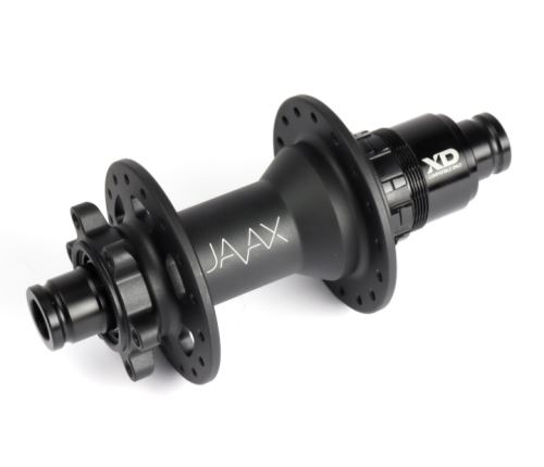 Zadní Boost náboj JAVAX M221B, Disc 6-děr, 32 děr J-Bend, černý mat, s logem, různé varianty