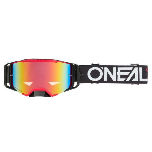Brýle O’Neal B-33 HEXA MX/MTB – black/red, radium red sklo