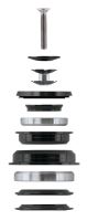 Hlavové složení Force TAPER 1 1/8"-1 1/2" polointegr.56mm černé (1)