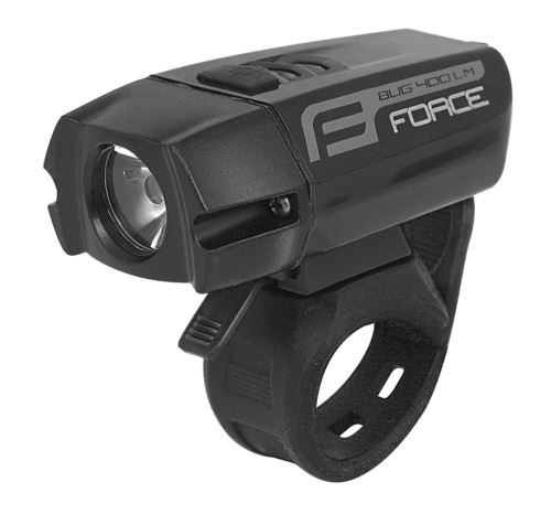 Přední světlo FORCE BUG 400LM USB, černé