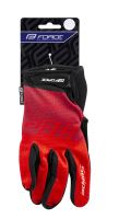 Rukavice Force MTB Swipe letní, červené, L